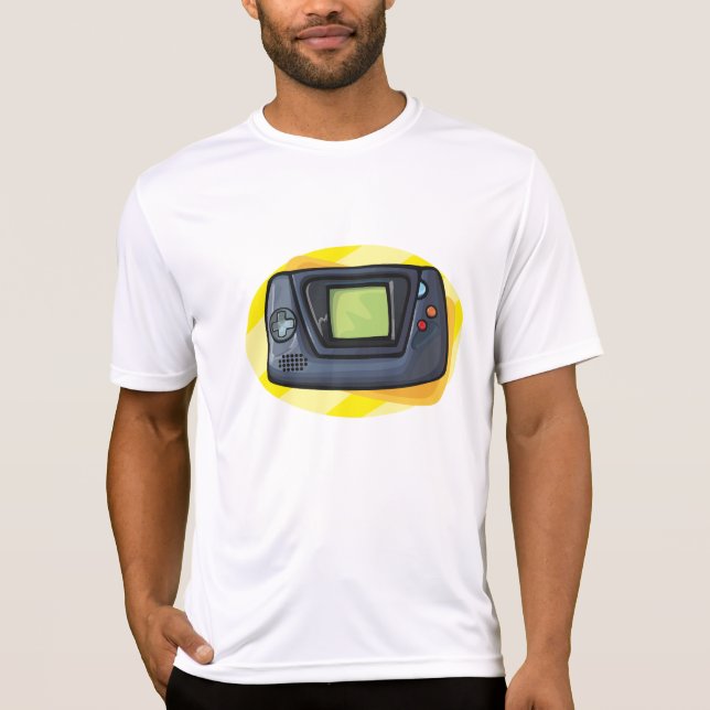 T-shirt Retro 90s Handheld Game Console Gamer (Devant)