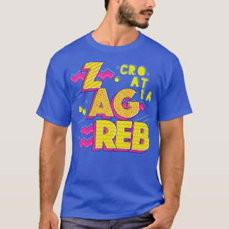 T-shirt Rétro 90s Zagreb Croatie