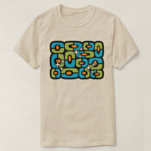 T-shirt Rétro Abstrait Cosmique Moderne du Milieu du Siècl