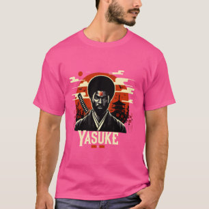 T-shirt Retro Afro American Samurai Style japonais Bushido