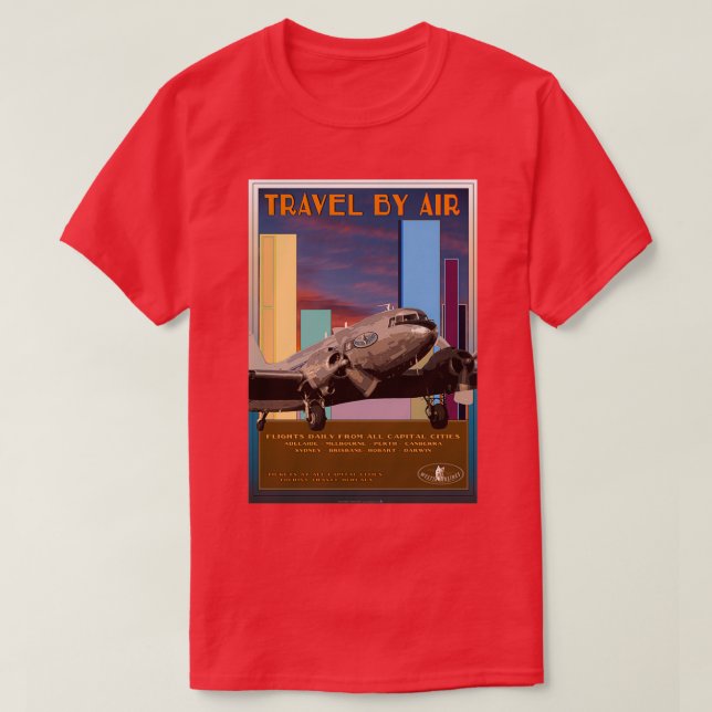T-shirt Retro Airline Voyage DC302a (Design devant)