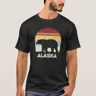 T-shirt Retro Alaska Bear Vintage Alaska Souvenir