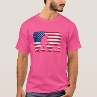 T-shirt Retro Alaskan Klee Kai 4 juillet Drapeau américain