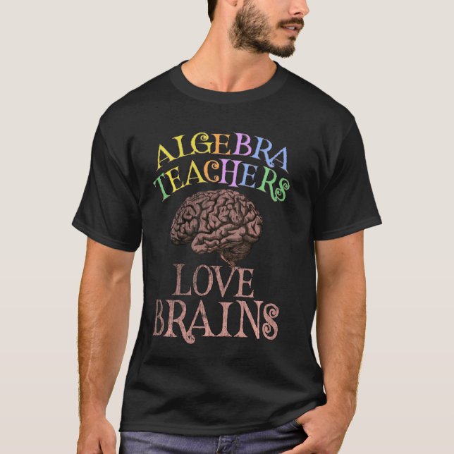 T-shirt Retro Algebra Enseignants Aimer Cerveaux C'Est Ma  (Devant)