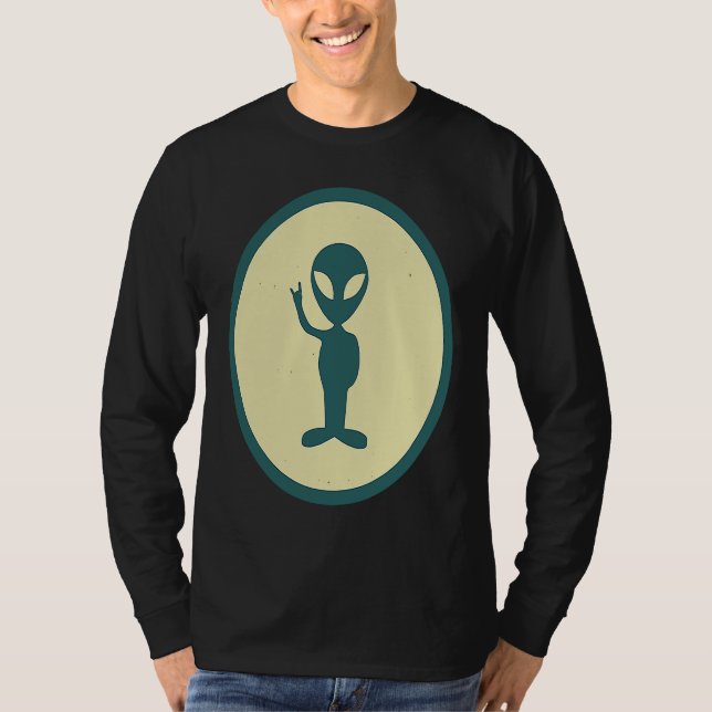 T-shirt Retro Alien Vintage UFO (Devant)