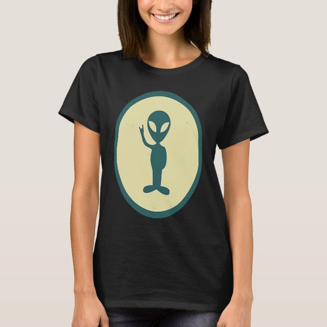 T-shirt Retro Alien Vintage UFO (Devant)