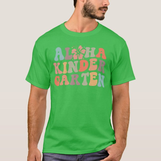 T-shirt Retro Aloha Kindergarten Teacher Life Summer Beach (Devant)