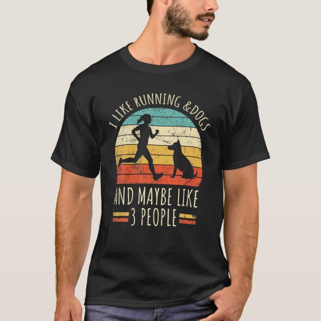T-shirt Retro Amoureux des chiens animal de compagnie J'ai (Devant)