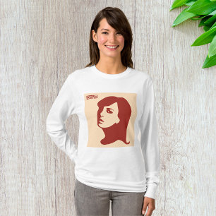 T-shirt Rétro années 1960 minimaliste femme Illustration A