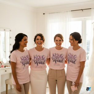 T-shirt Rétro Années 70 Équipe de la Mariée Demoiselle d'H