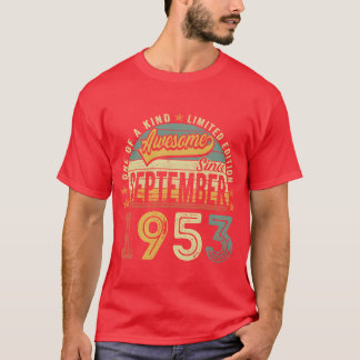 T-shirt Rétro Années Incroyables Depuis Septembre 1953