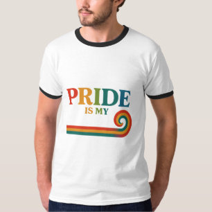 T-Shirt Rétro Arc-en-Ciel PRIDE in Motion