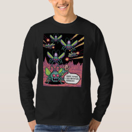 T-shirt Retro Arcade Manti Aliens Pixel Art - Funny Defend