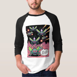 T-shirt Retro Arcade Manti Aliens Pixel Art - Funny Defend