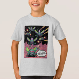 T-shirt Retro Arcade Manti Aliens Pixel Art - Funny Defend