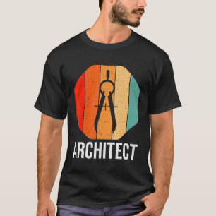 T-shirt Retro Architecte Compass Architecture Cadeaux Étud