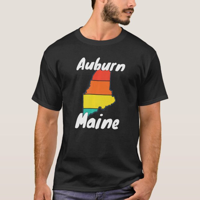 T-shirt Retro Auburn ME Maine Ville Vêtements Souvenir (Devant)