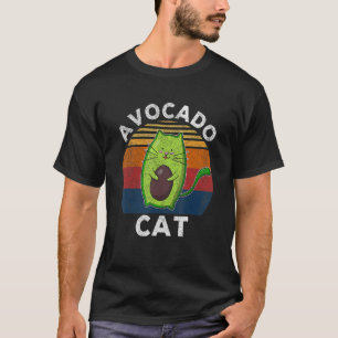 T-shirt Rétro Avocato Avogato Avocado Cat Vegan