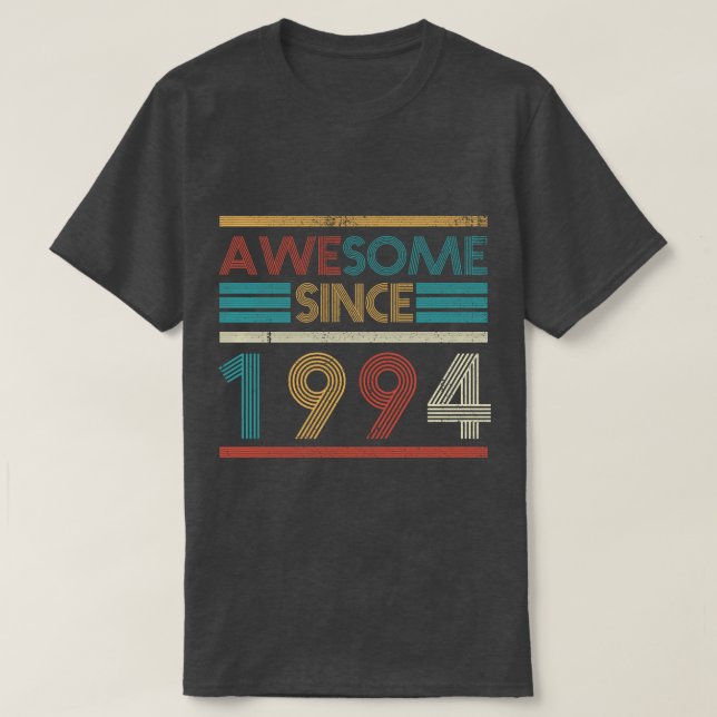 T-shirt Retro Awesome depuis 1994 29e anniversaire 29 ans  (Design devant)