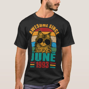 T-shirt Retro Awesome depuis Juin 1993 29e Anniversaire 29