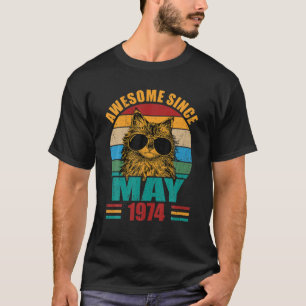 T-shirt Rétro Awesome Since May 1974 48th Birthday 48 Year