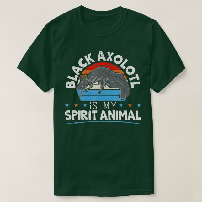 T-shirt Rétro Axolotl Salamander Reptile mexicain (Design devant)