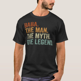 T-shirt Retro Baba L'Homme Mythe Légende Papa Papa Grand-P