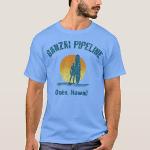 T-shirt Rétro Banzai Pipeline Surfer Oahu Hawaii 