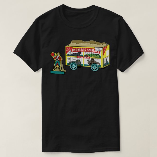 T-shirt Retro Barnums Crackers d'animaux (Design devant)