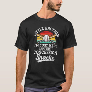 T-shirt Retro Baseball Frère Je suis juste ici pour la con