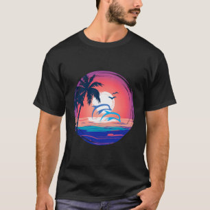 T-shirt Retro Beach Sunset 1
