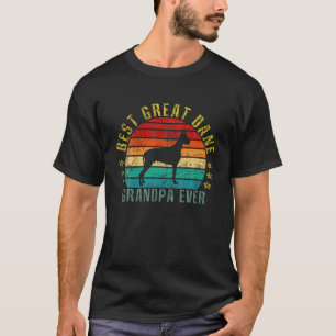 T-shirt Rétro Best Great Dane Grandpa Ever Funny