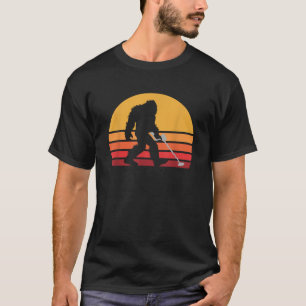 T-shirt Retro Bigfoot Metal Détection Sasquatch Avec Métal