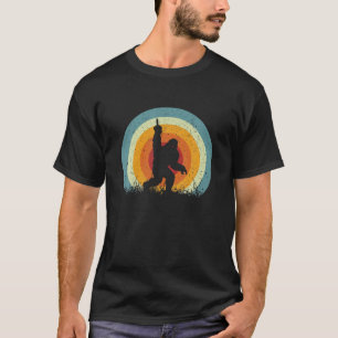 T-shirt Retro Bigfoot Sasquatch Middle Finger Drôle Je dét