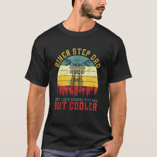 T-shirt Retro Biker Step Papa Comme Un Étape Normal Papa B