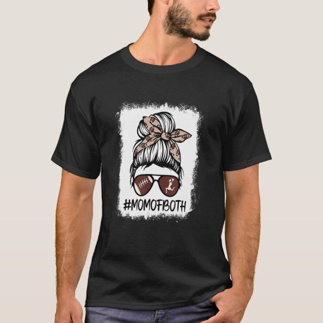 T-shirt Retro Bleached Cheerleader Football Maman De (Devant)