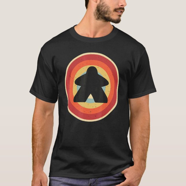 T-shirt Retro Boardgaming Meeple Boardgame  Board Game Pla (Devant)