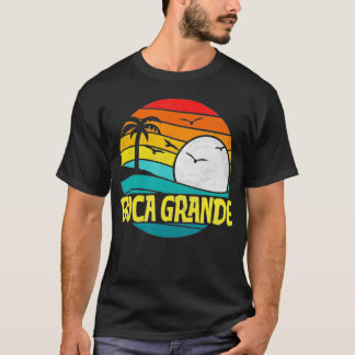 T-shirt Retro Boca Grande Beach Surf Sun 80s Graphic