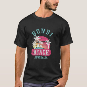 T-shirt Retro Bondi Beach Australie Distressed Graphisme D