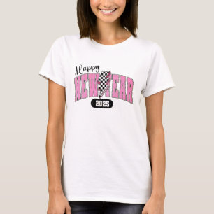 T-shirt Retro Bonne année 2025 PNG, Éclair Nouveau