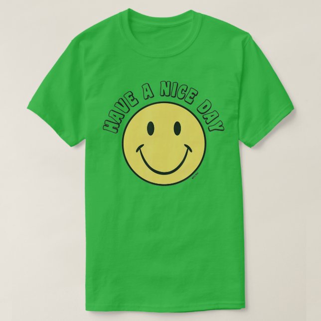 T-shirt Retro - Bonne Journée - Smile Happy Face  (Design devant)