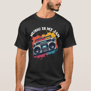 T-shirt Retro Boombox Music est ma confiture