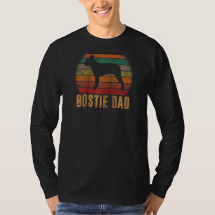 T-shirt Retro Boston Terrier Papa Chien Propriétaire Anima