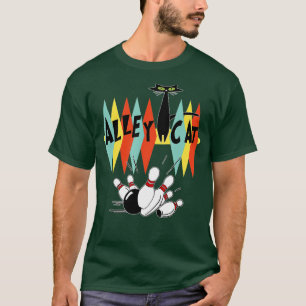 T-shirt Retro Bowler Vintage Alley Cat Cadeaux Vint