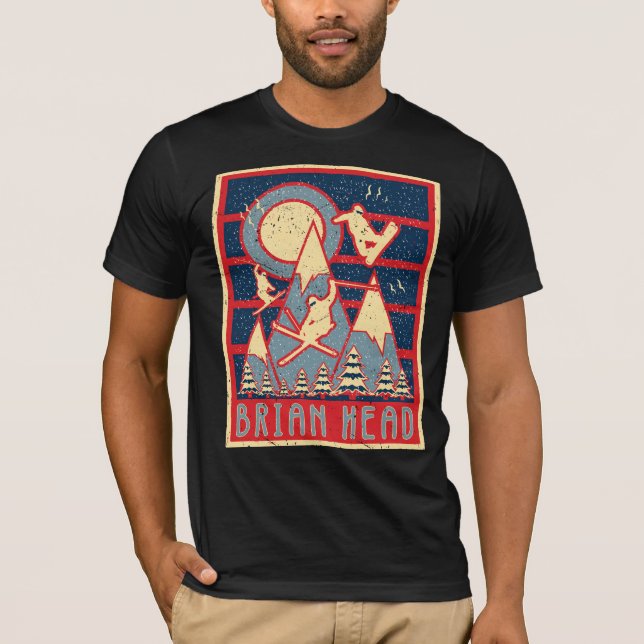 T-shirt Retro Brian Head Ski (Devant)