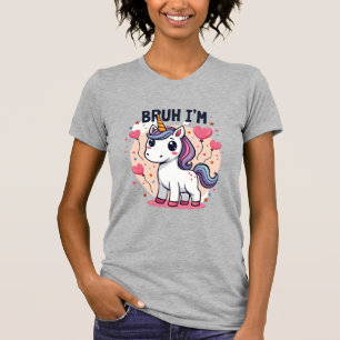 T-shirt Rétro Bruh J'ai 8 Licorne Anniversaire Mignon Rétr