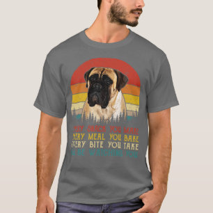 T-shirt Retro Bullmastiff Chaque Snack Que Vous Faites Cha