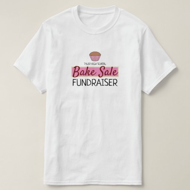 T-shirt Retro Cake Design, Charité Bake Sale Event (Design devant)