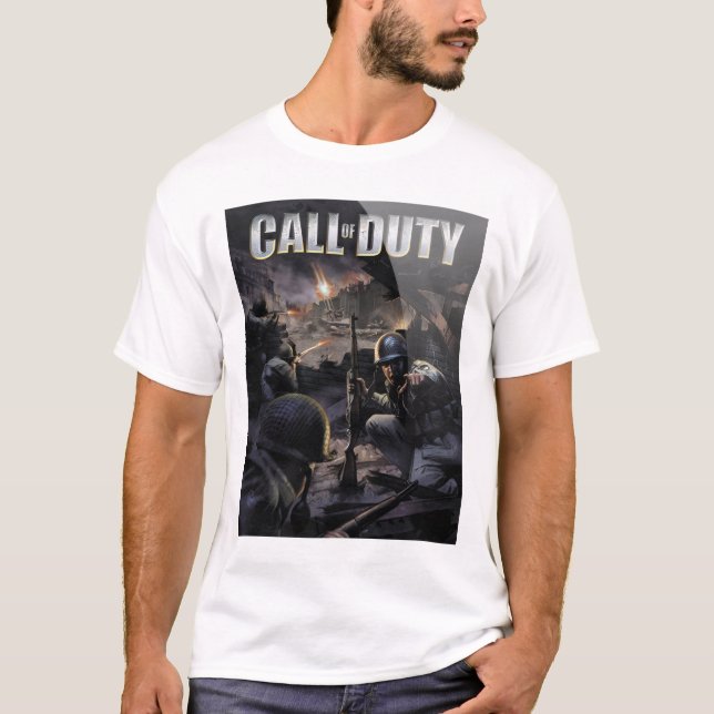 T-shirt Retro Call of Duty 1 cover art  (Devant)