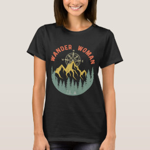 T-shirt Rétro Camping Camping Camping Femmes Camping Rando